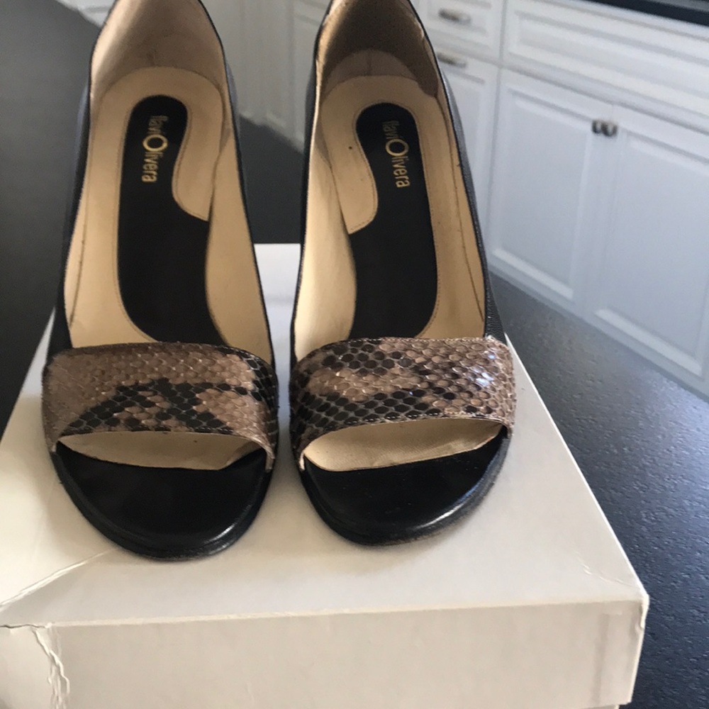 Flaviolivera Python + Black Heels Size 38 - image 1